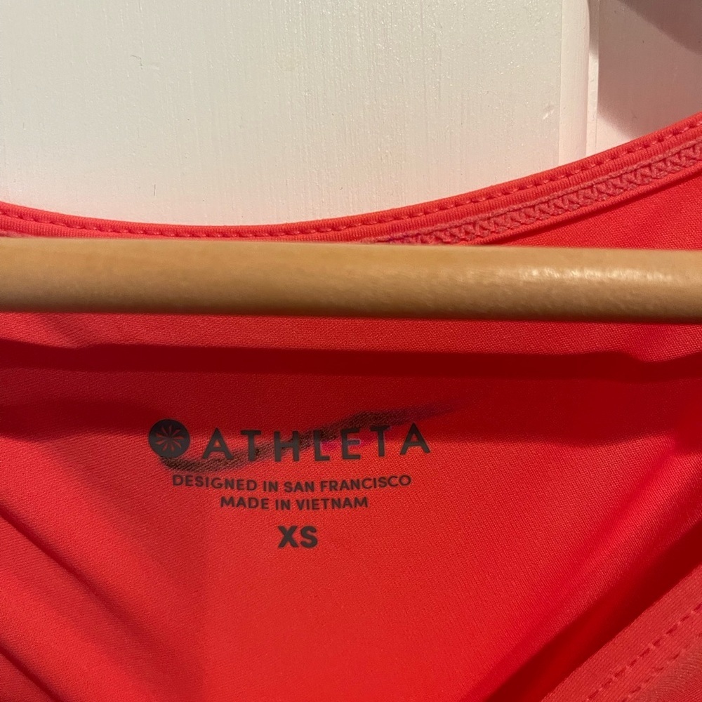 Athleta Bright Peachy Color Asymmetrical Sunlover Hilo UPF Dress XS - Picture 3 of 6
